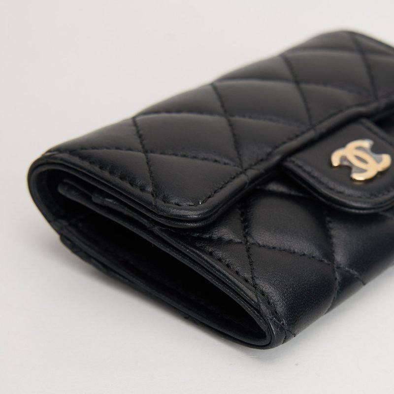 二手Chanel Cf卡包/黑金羊/芯片款-5