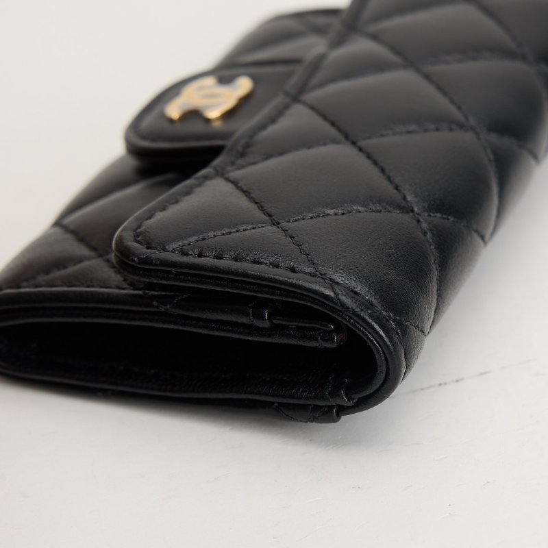 二手Chanel Cf卡包/黑金羊/芯片款-6