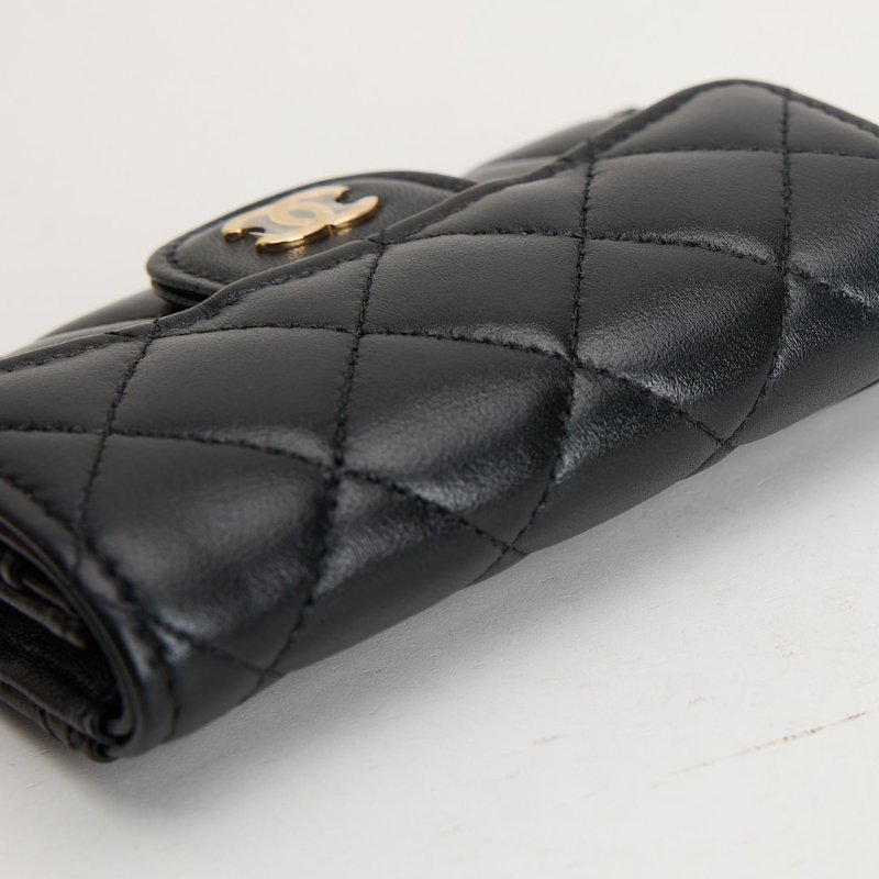 二手Chanel Cf卡包/黑金羊/芯片款-7