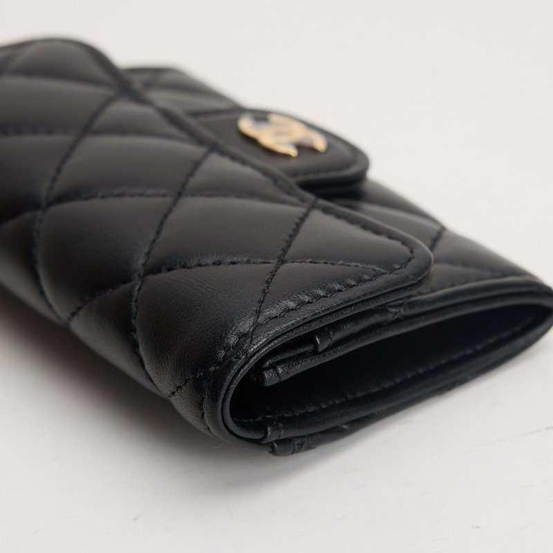 二手Chanel Cf卡包/黑金羊/芯片款-8