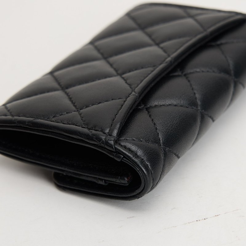 二手Chanel Cf卡包/黑金羊/芯片款-10