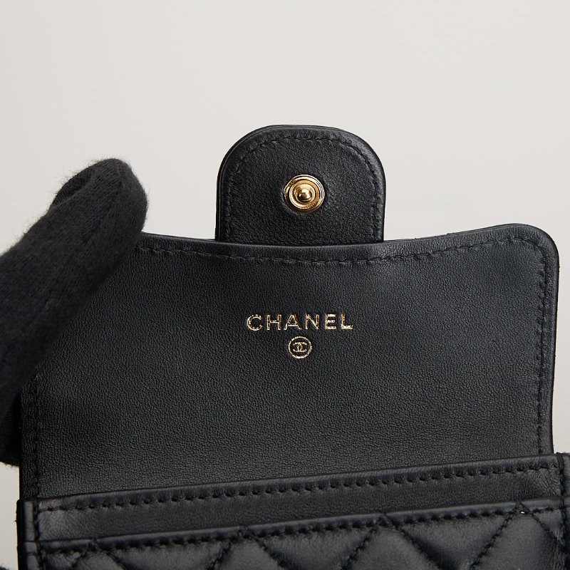 二手Chanel Cf卡包/黑金羊/芯片款-13