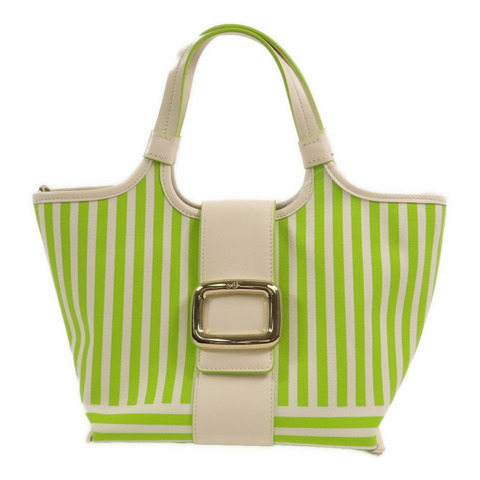 Roger Vivier 帆布2Way Shoulder Bag銀扣手挽肩背兩用袋