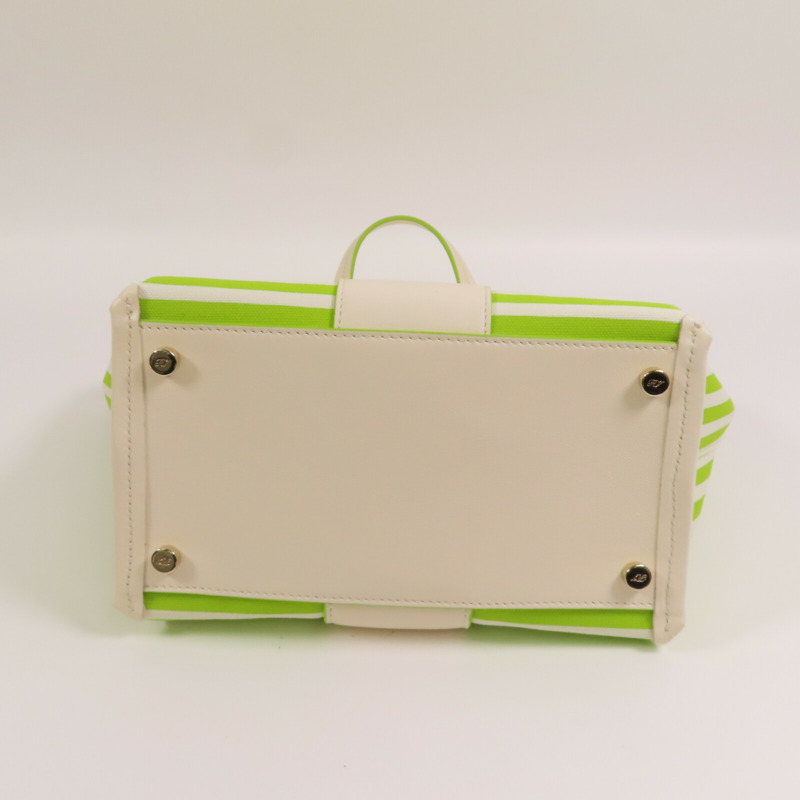Roger Vivier 帆布2Way Shoulder Bag銀扣手挽肩背兩用袋-3