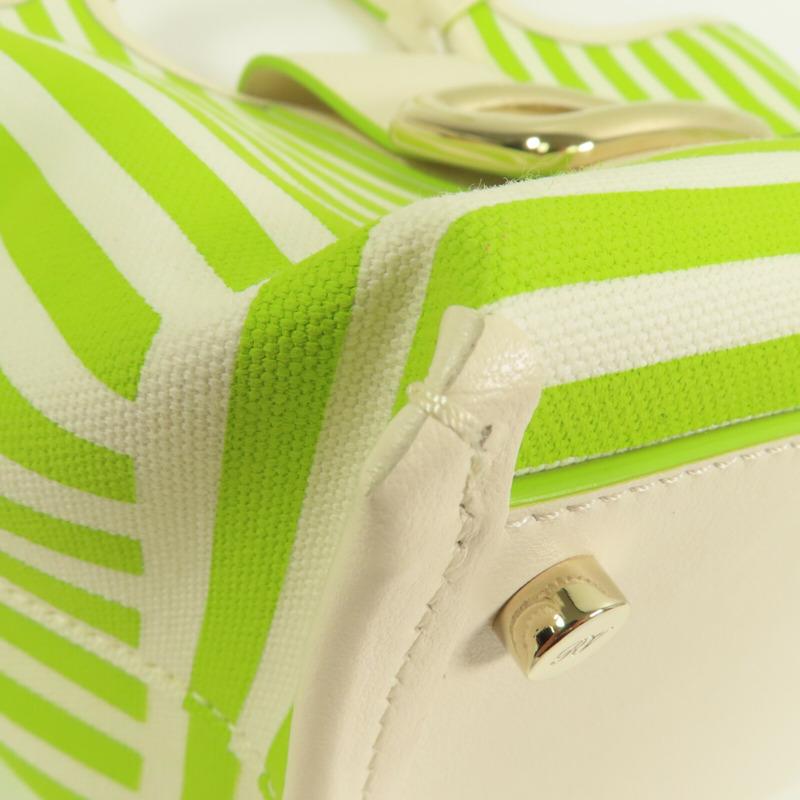 Roger Vivier 帆布2Way Shoulder Bag銀扣手挽肩背兩用袋-5