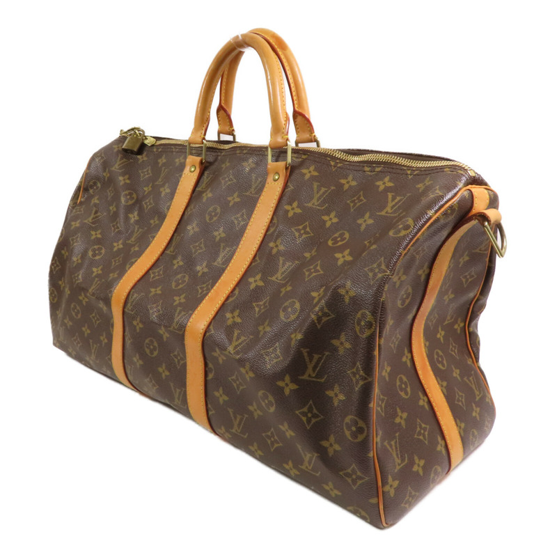 LOUIS VUITTON Monogram Keepall Bandouliere 50金扣波士頓包-2