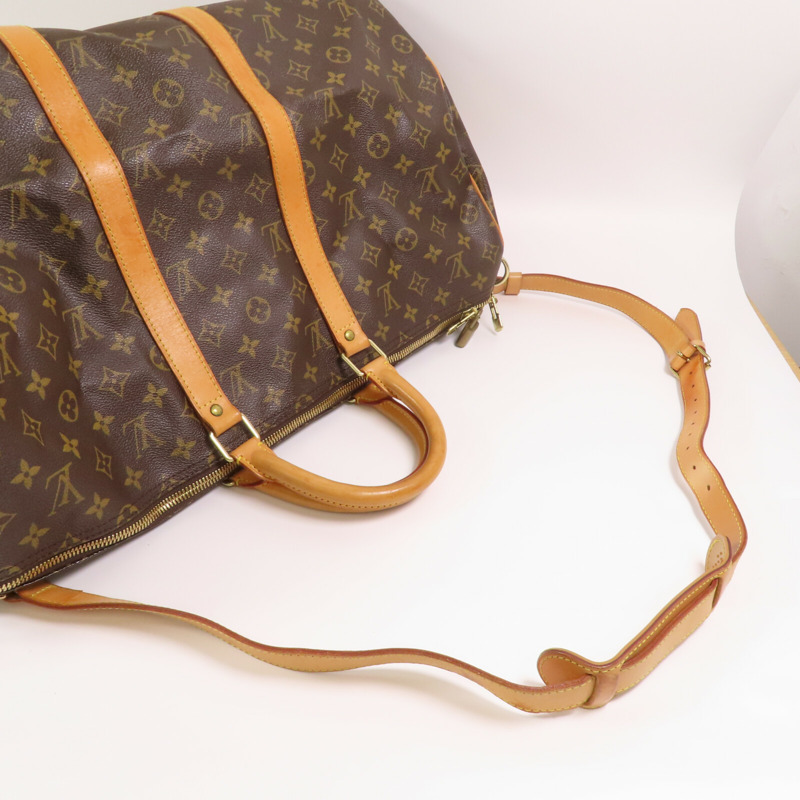 LOUIS VUITTON Monogram Keepall Bandouliere 50金扣波士頓包-4