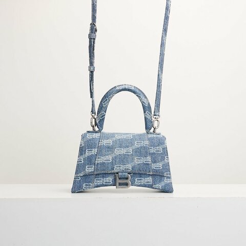 二手Balenciaga 小號牛仔沙漏包