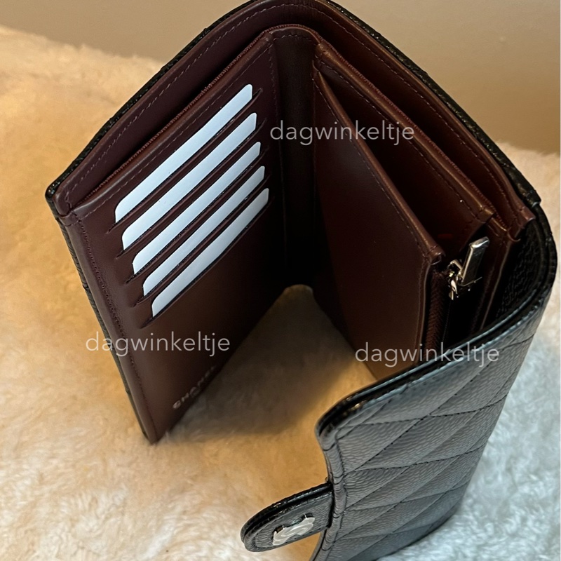 ｛ 現貨 ｝香奈兒經典CF黑銀中夾-3