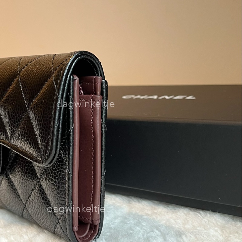 ｛ 現貨 ｝香奈兒經典CF黑銀中夾-5