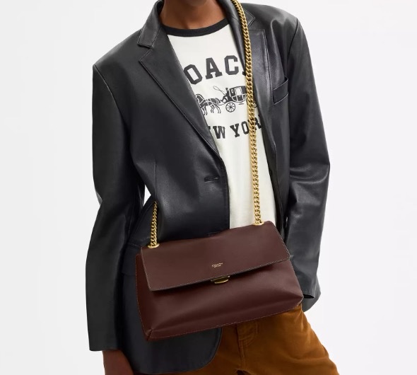 Coach 女士 帶鏈條單肩包均碼碼30cm*12cm*18cm-3