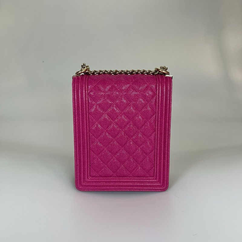 CHANEL BOY直立式金鍊包荔枝 桃粉 AS0130/29開-1