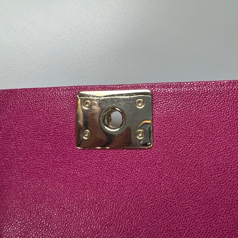 CHANEL BOY直立式金鍊包荔枝 桃粉 AS0130/29開-7