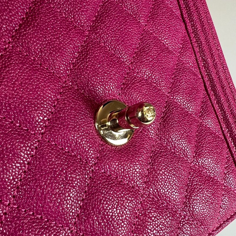 CHANEL BOY直立式金鍊包荔枝 桃粉 AS0130/29開-8