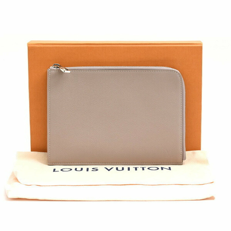 路易威登 女士 Pochette Jour PM Taurillon 灰褐色手拿包 (R99760)-9