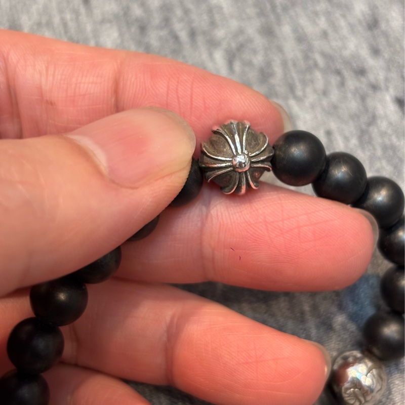 Chrome Hearts 三顆銀珠手串-2