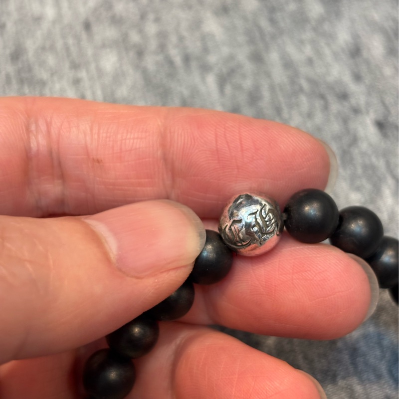Chrome Hearts 三顆銀珠手串-3