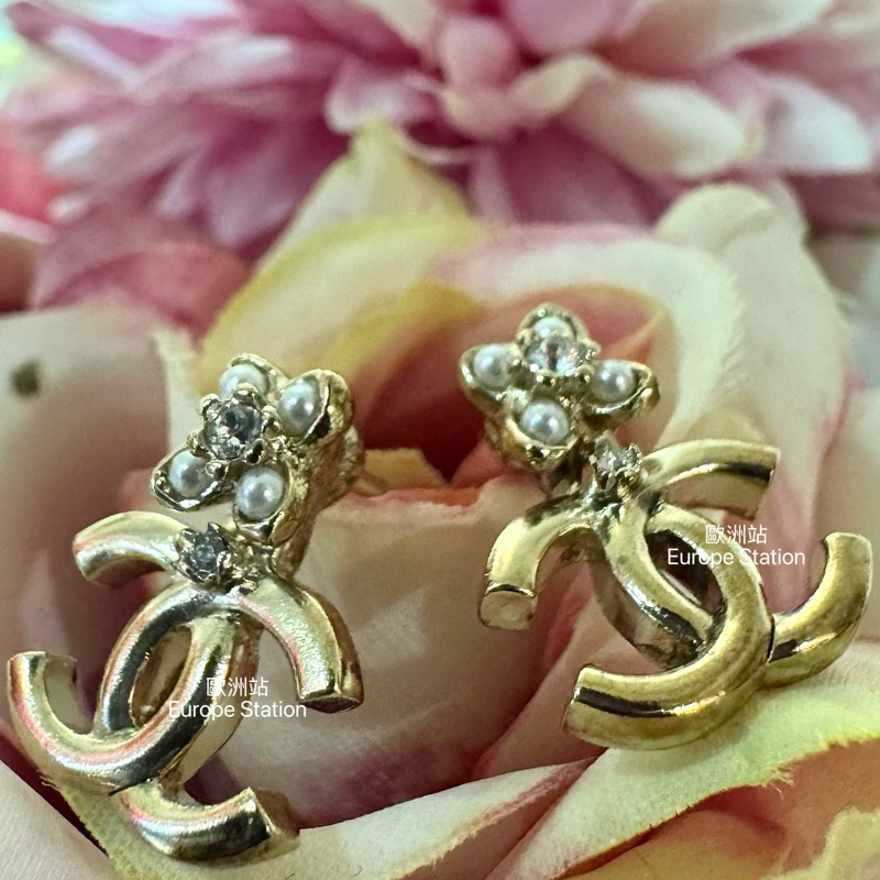 Chanel CC logo 金色耳環-2