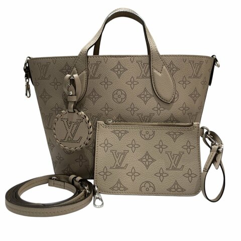 LOUIS VUITTON 路易威登 MAHINA BLOSSOM PM M21849 單肩包/兩用手提包 皮革 棕色