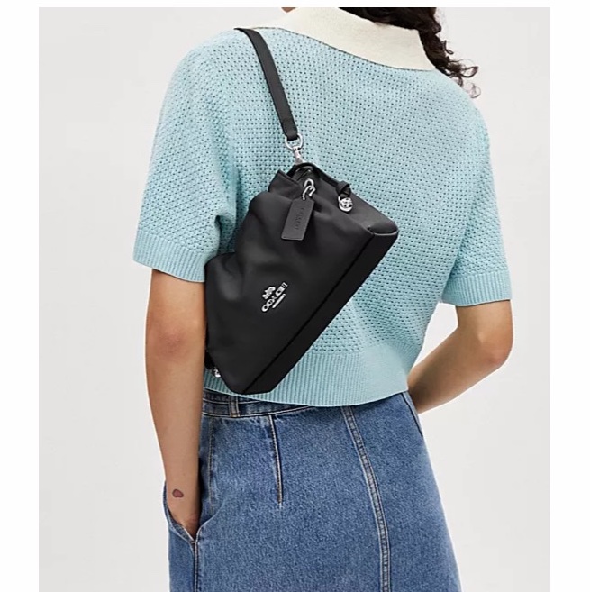 Coach 女士 褶飾單肩包均碼碼26cm*7cm*15cm-5