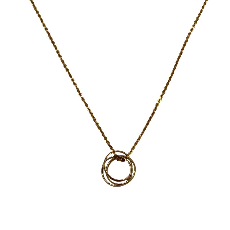 CARTIER B7224574 卡地亞 TRINITY NECKLACE 18K 項鍊 YG-0