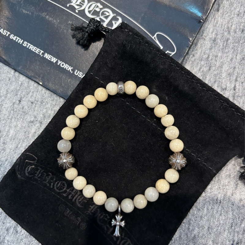 Chrome Hearts 白珠手串 （4銀飾）-0