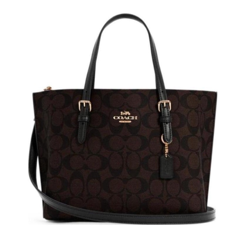 Coach 女士 徽標印花手提包均碼碼長 :25CM,寬 :12CM,高 :19CM-0