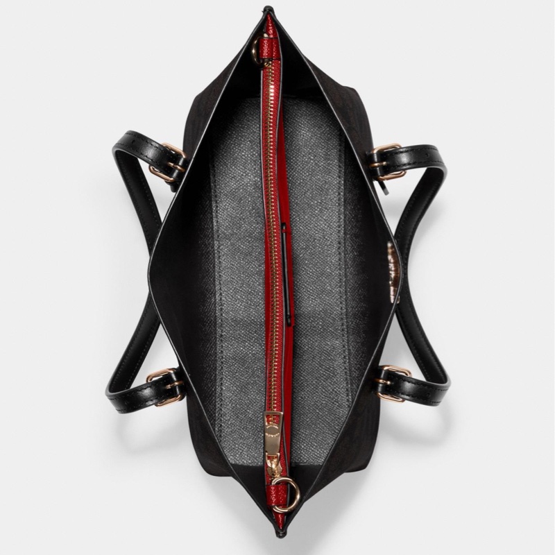 Coach 女士 徽標印花手提包均碼碼長 :25CM,寬 :12CM,高 :19CM-2