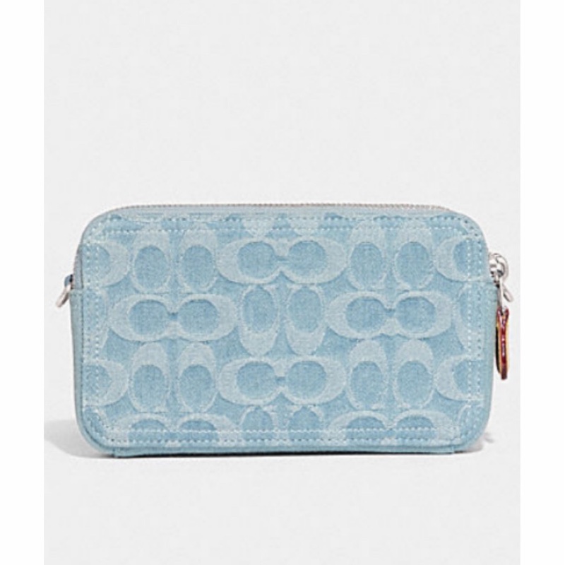 Coach 女士 Kira 牛仔斜挎包均碼碼19cm*4cm*10.5cm-1