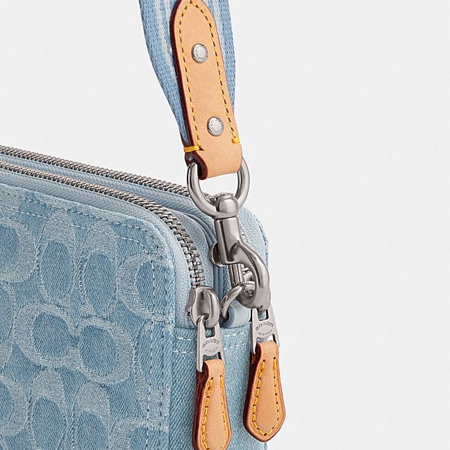 Coach 女士 Kira 牛仔斜挎包均碼碼19cm*4cm*10.5cm-5