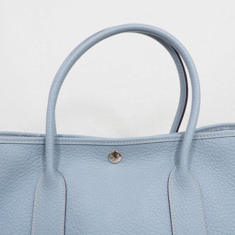 Hermes愛馬仕Garden Party GP36 花園包大號 亞麻藍-3