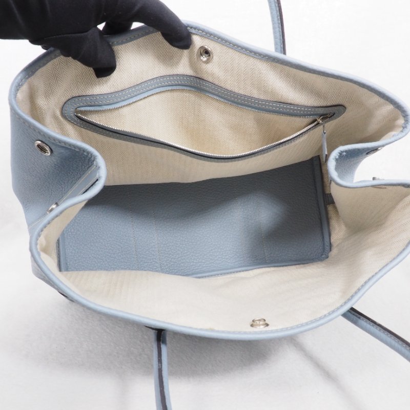 Hermes愛馬仕Garden Party GP36 花園包大號 亞麻藍-4