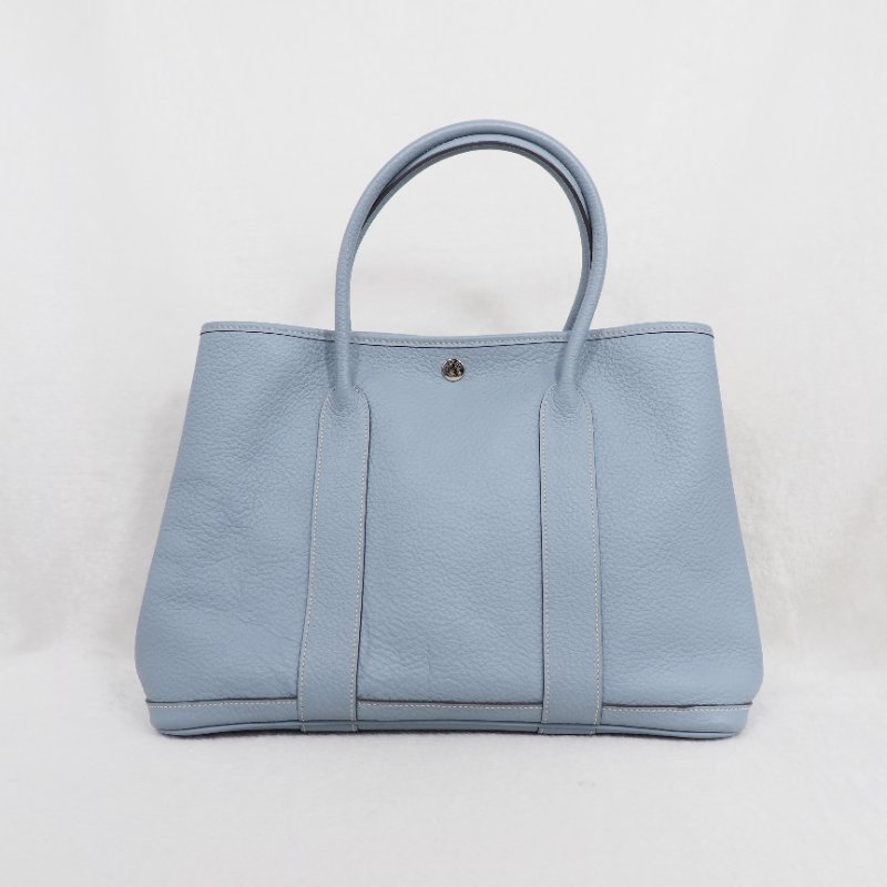 Hermes愛馬仕Garden Party GP36 花園包大號 亞麻藍-5