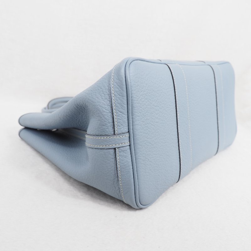 Hermes愛馬仕Garden Party GP36 花園包大號 亞麻藍-11