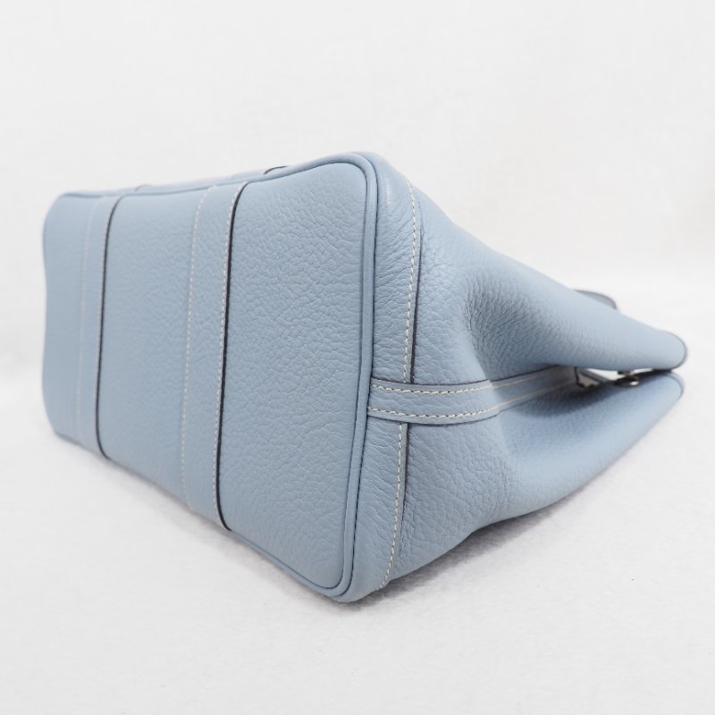 Hermes愛馬仕Garden Party GP36 花園包大號 亞麻藍-12