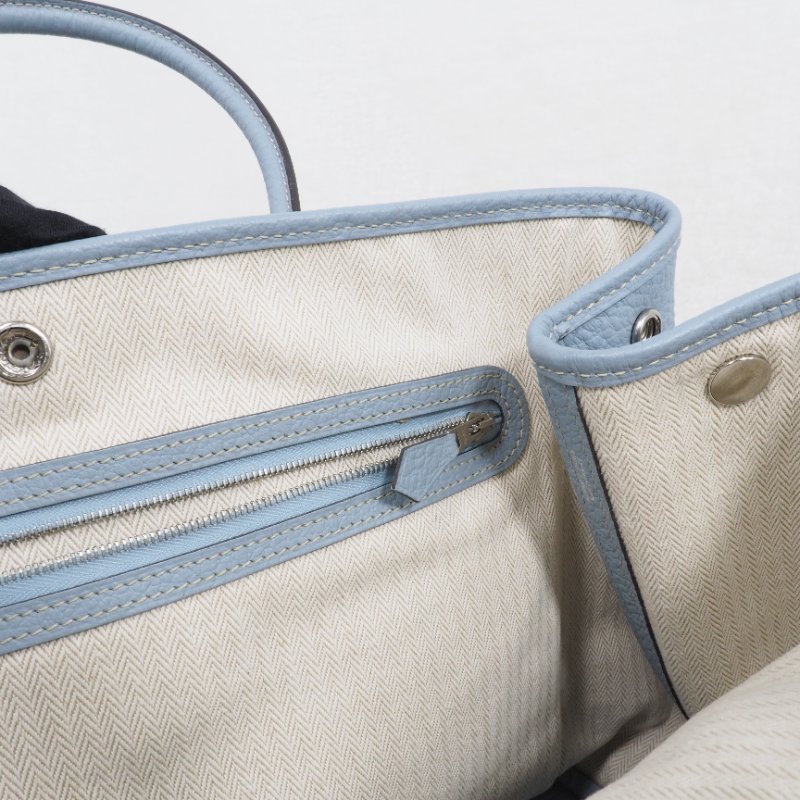 Hermes愛馬仕Garden Party GP36 花園包大號 亞麻藍-18