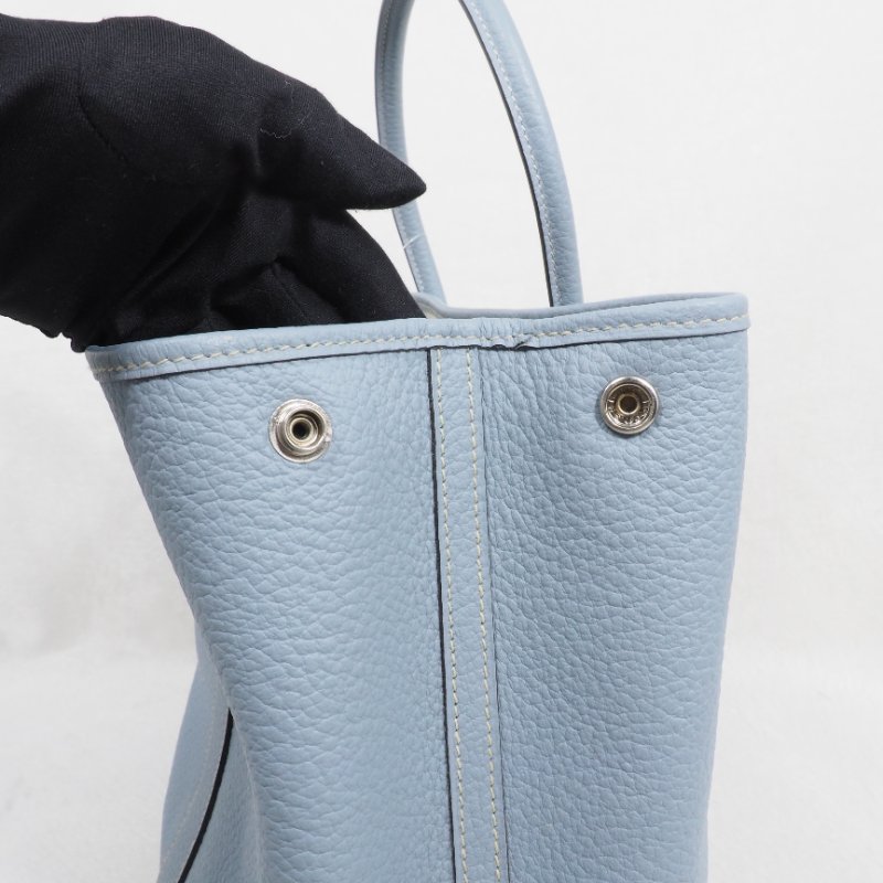 Hermes愛馬仕Garden Party GP36 花園包大號 亞麻藍-22