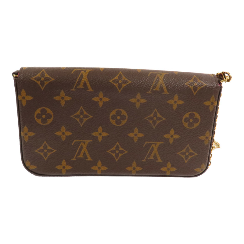 LOUIS VUITTON Monogram Felicie Pochette金扣鏈帶肩背袋-1