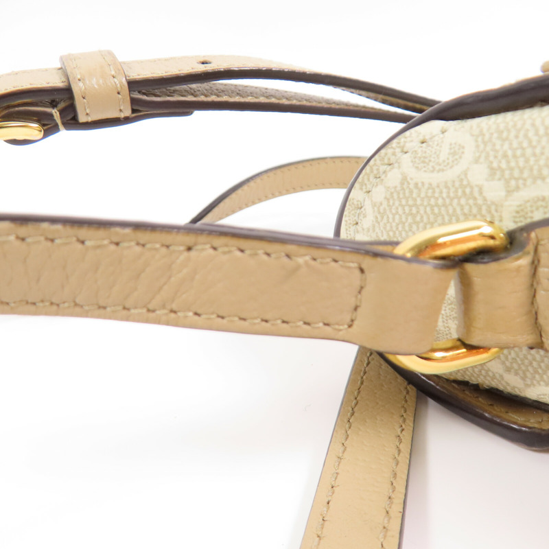 GUCCI 塗層帆布Horsebit 1995金扣肩背袋-10