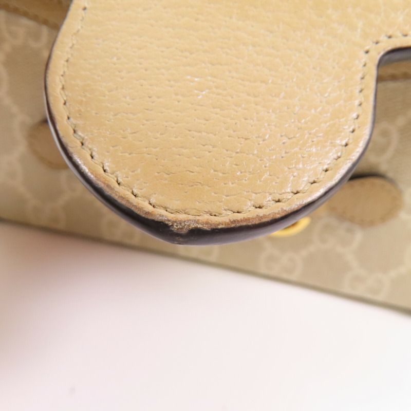 GUCCI 塗層帆布Horsebit 1995金扣肩背袋-13