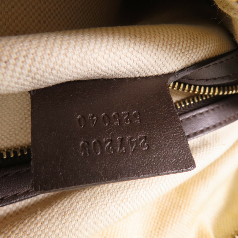 GUCCI GG帆布Boston Bag金扣手挽肩背兩用袋-19