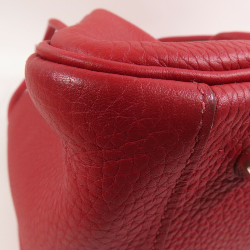 HERMES Clemence皮革Lindy 34銀扣肩背袋Rough Piment-5