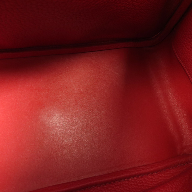 HERMES Clemence皮革Lindy 34銀扣肩背袋Rough Piment-15