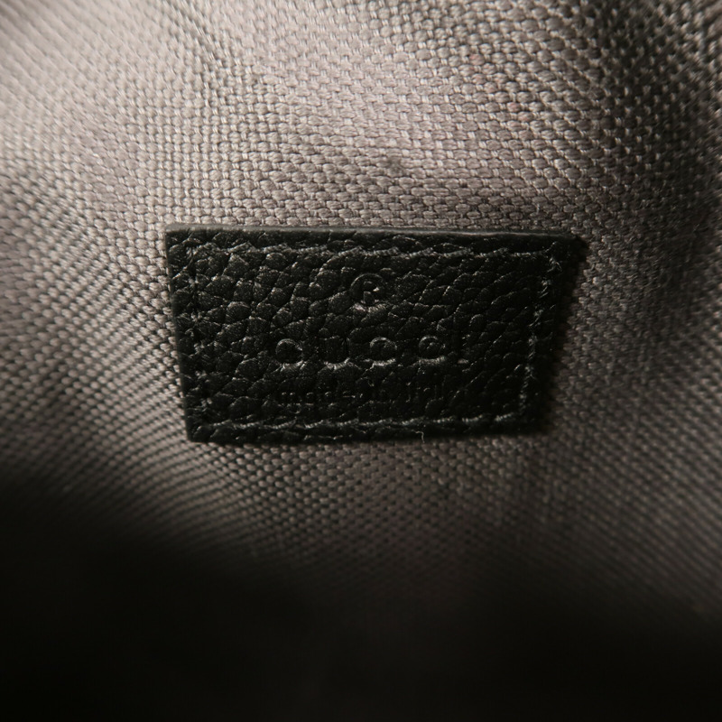 GUCCI 塗層帆布Shoulder Bag銀扣肩背袋-5