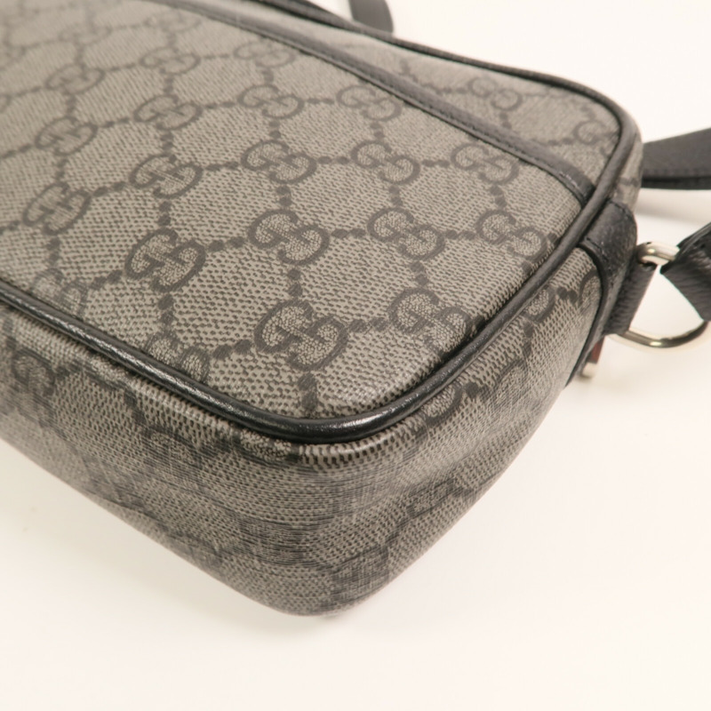 GUCCI 塗層帆布Shoulder Bag銀扣肩背袋-13