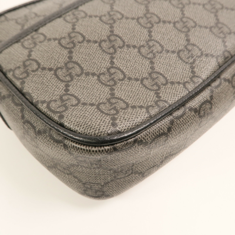 GUCCI 塗層帆布Shoulder Bag銀扣肩背袋-14