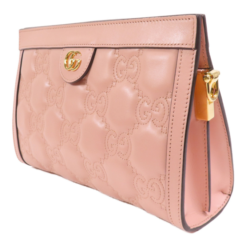 GUCCI 羊皮皮革GG Matelasse金扣鏈帶肩背袋-2