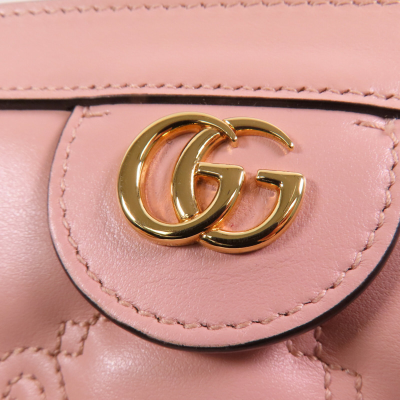 GUCCI 羊皮皮革GG Matelasse金扣鏈帶肩背袋-5