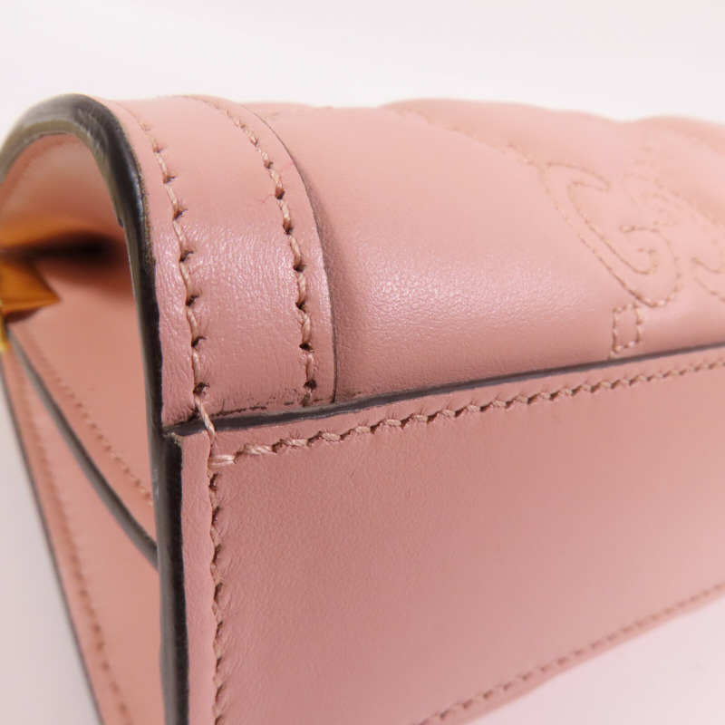 GUCCI 羊皮皮革GG Matelasse金扣鏈帶肩背袋-7