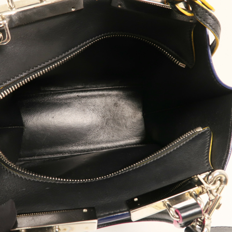 FENDI 牛皮皮革3 Jours銀扣手挽肩背兩用袋-4